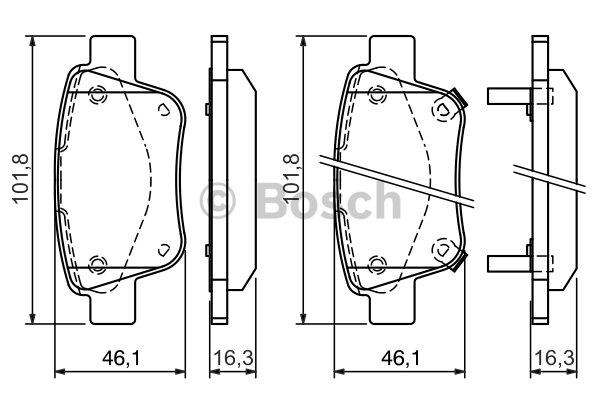 Bosch Гальмівні колодки, комплект – ціна 1100 UAH
