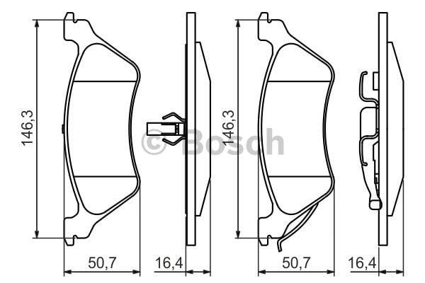 Bosch Гальмівні колодки, комплект – ціна 1092 UAH