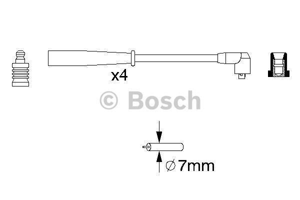Дроти високовольтні, комплект Bosch 0 986 356 789