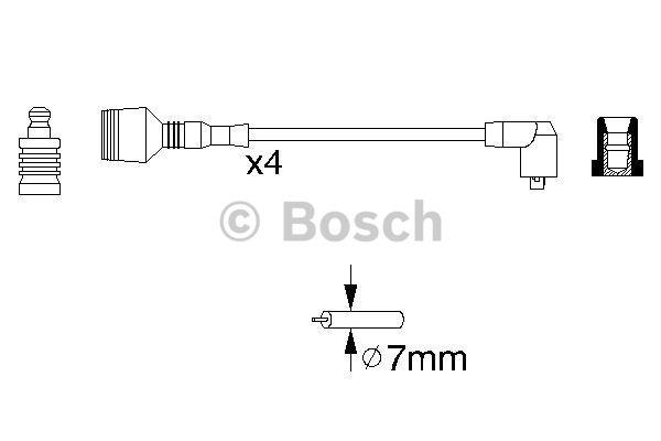 Дроти високовольтні, комплект Bosch 0 986 356 856