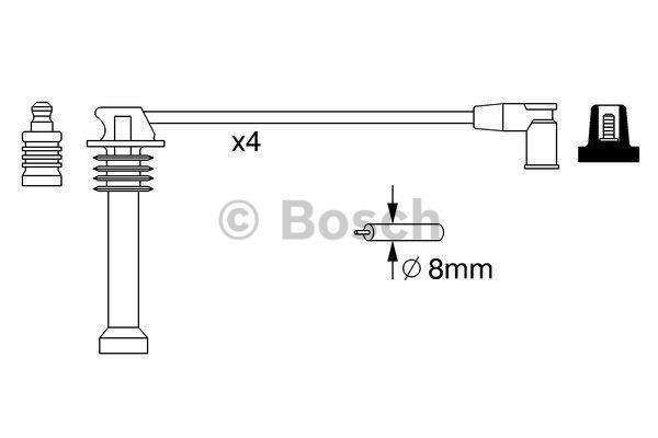 Провода высоковольтные, комплект Bosch 0 986 357 271
