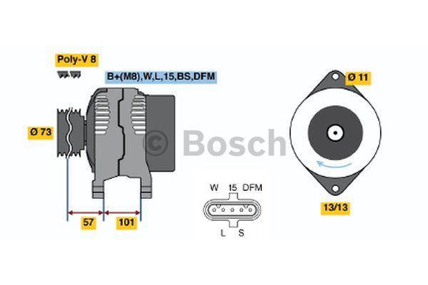 Купити Bosch 0 124 555 017 за низькою ціною в Україні!