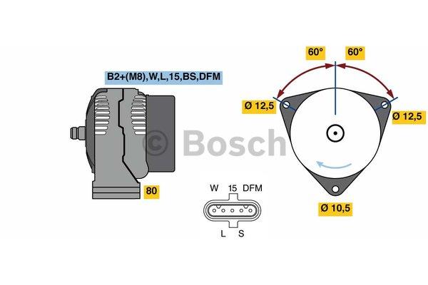 Генератор Bosch 0 124 555 065