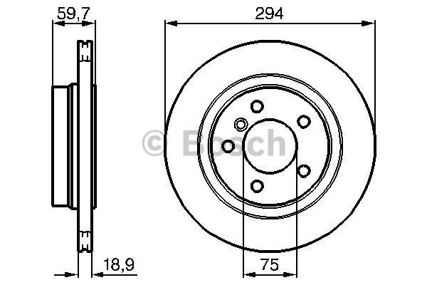 Bosch Диск гальмівний задній вентильований – ціна 1744 UAH