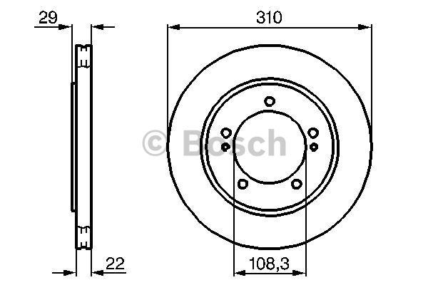 Bosch Диск гальмівний передній вентильований – ціна 1401 UAH
