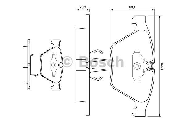 Bosch Тормозные колодки дисковые, комплект – цена 2145 UAH