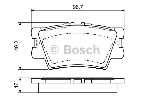 Гальмівні колодки, комплект Bosch 0 986 494 154