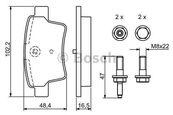 Bosch Гальмівні колодки, комплект – ціна 1356 UAH