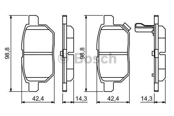 Bosch Гальмівні колодки, комплект – ціна 945 UAH