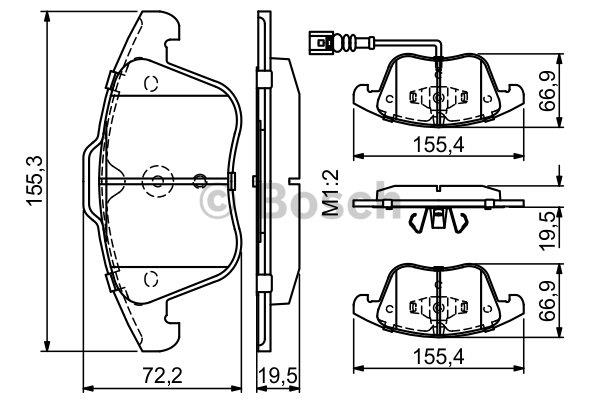Bosch Гальмівні колодки, комплект – ціна 1717 UAH