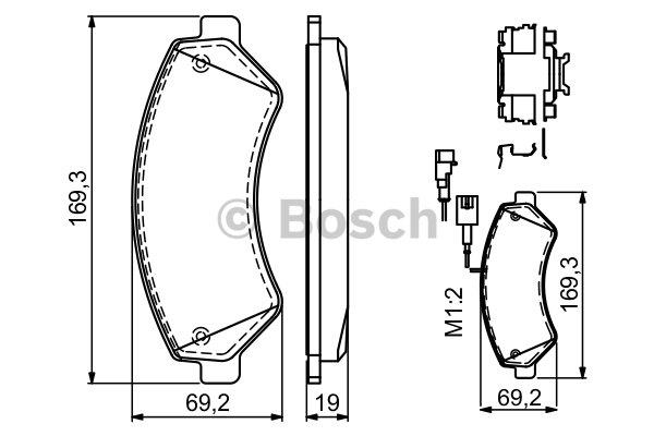 Тормозные колодки дисковые, комплект Bosch 0 986 494 580