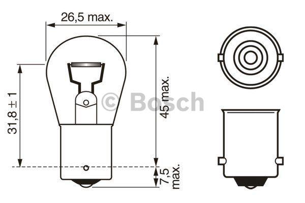 Bosch Лампа розжарювання P21W 6V 21W – ціна 122 UAH