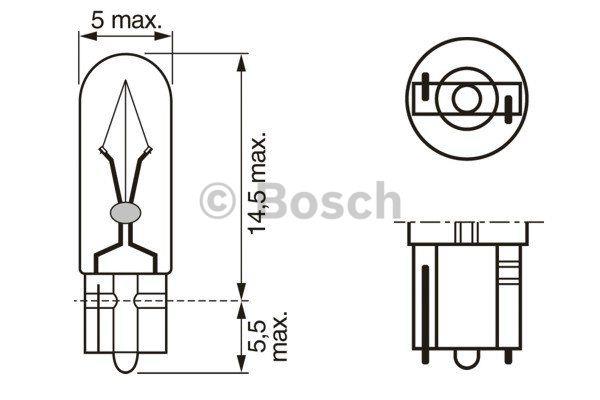 Bosch Лампа розжарювання W2W 12V 2W – ціна 22 UAH