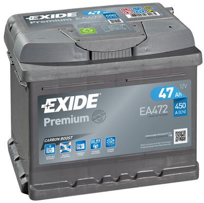 Exide EA472 Батарея аккумуляторная Exide Premium 12В 47Ач 450А(EN) R+ EA472: Купить в Украине - Отличная цена на EXIST.UA!