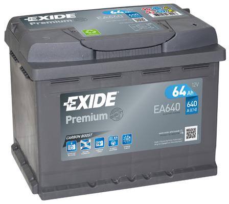 Exide EA640 Батарея акумуляторна Exide Premium 12В 64Аг 640А(EN) R+ EA640: Купити в Україні - Добра ціна на EXIST.UA!