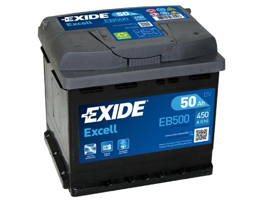 Батарея аккумуляторная Exide Excell 12В 50Ач 450А(EN) R+ Exide EB500