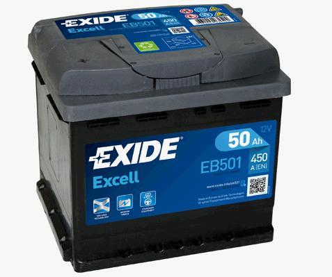 Exide EB501 Акумулятор Exide Excell 12В 50Ач 450А(EN) L+ EB501: Приваблива ціна - Купити в Україні на EXIST.UA!