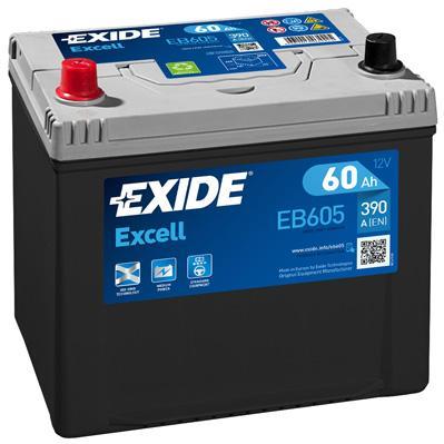 Батарея аккумуляторная Exide Excell 12В 60Ач 390A(EN) L+ Exide EB605