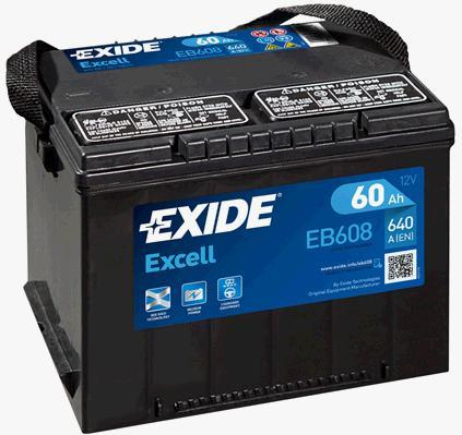 Exide EB608 Батарея аккумуляторная Exide Excell 12В 60Ач 640А(EN) L+ EB608: Купить в Украине - Отличная цена на EXIST.UA!