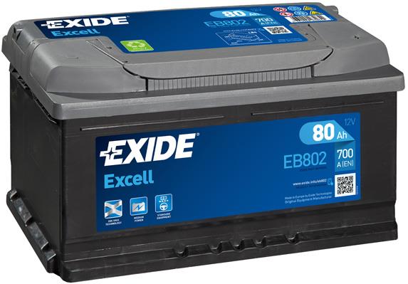 Батарея аккумуляторная Exide Excell 12В 80Ач 700A(EN) R+ Exide EB802