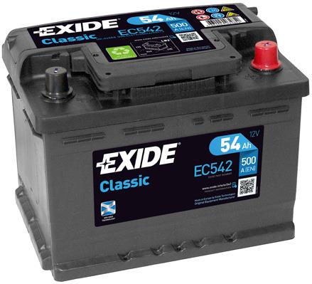 Exide EC542 Акумулятор Exide Classic 12В 54Ач 500А(EN) R+ EC542: Купити в Україні - Добра ціна на EXIST.UA!