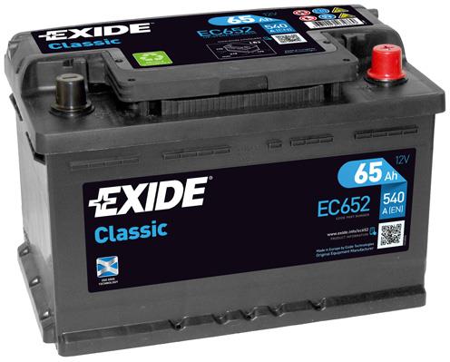 Exide EC652 Акумулятор Exide Classic 12В 65Ач 540А(EN) R+ EC652: Купити в Україні - Добра ціна на EXIST.UA!
