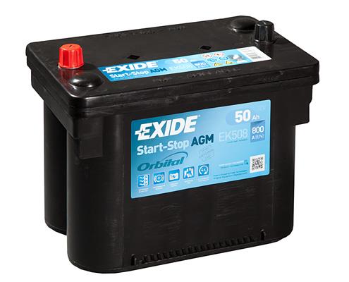 Exide EK508 Акумулятор Exide Start-Stop AGM 12В 50Ач 800А(EN) L+ EK508: Приваблива ціна - Купити в Україні на EXIST.UA!