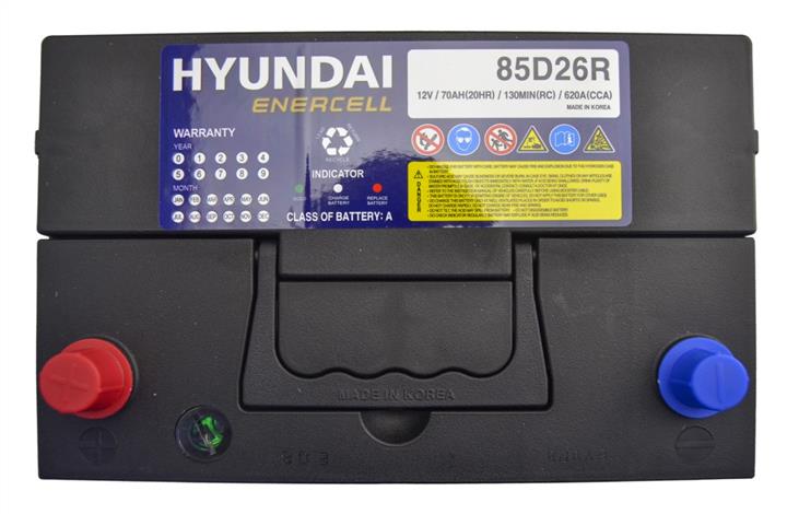 Акумулятор Hyundai Enercell 12В 70Ач 620А(EN) L+ Hyundai Enercell 85D26R