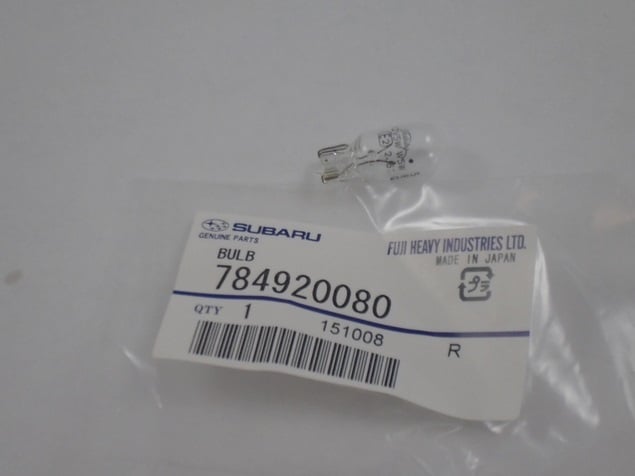 Subaru 784920080 Лампа розжарювання W5W 12V 5W 784920080: Приваблива ціна - Купити в Україні на EXIST.UA!