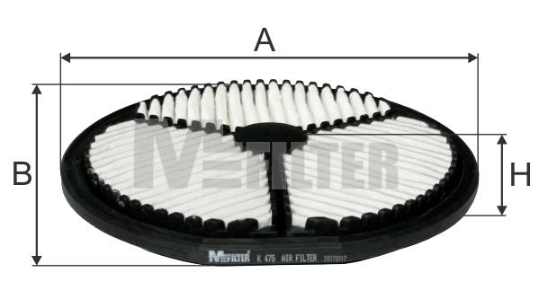 M-Filter K 475 Повітряний фільтр K475: Купити в Україні - Добра ціна на EXIST.UA!