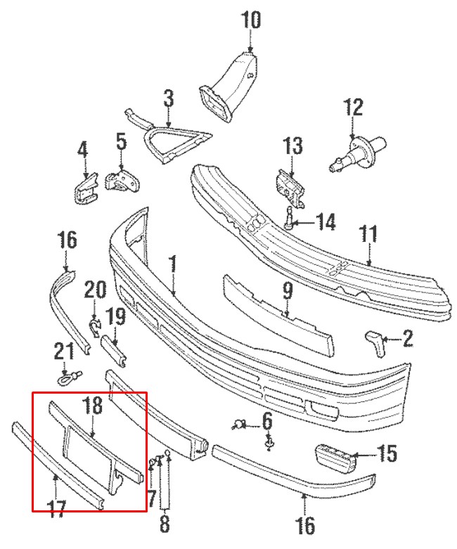 Кронштейн рамки номерного знака BMW 51 11 1 977 305