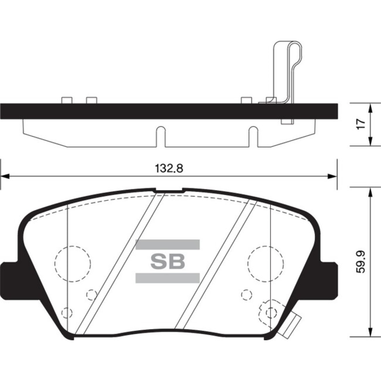 Sangsin SP1424 Гальмівні колодки передні, комплект SP1424: Приваблива ціна - Купити в Україні на EXIST.UA!