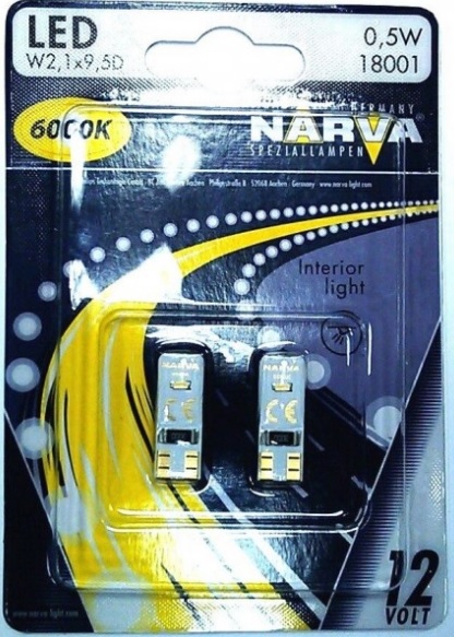 Narva 18001 Лампа світлодіодна T10 12V W2,1x9,5d 18001: Приваблива ціна - Купити в Україні на EXIST.UA!