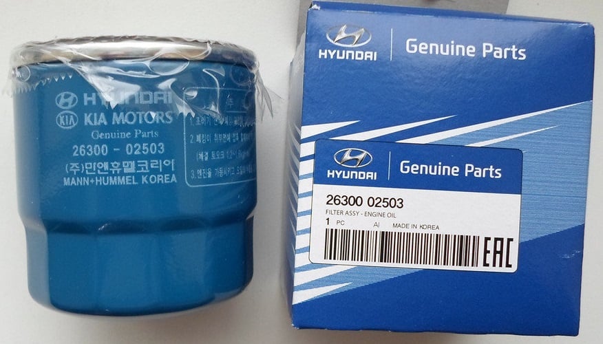 Hyundai/Kia 26300 02503 Фільтр масляний 2630002503: Приваблива ціна - Купити в Україні на EXIST.UA!