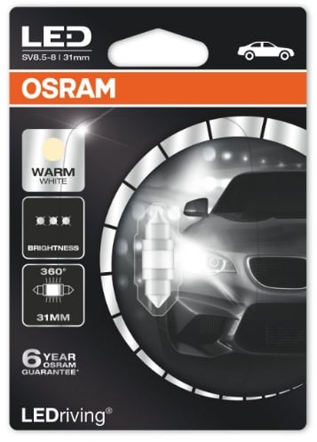 Osram 6497WW 01B Лампа світлодіодна Osram LEDriving WarmWhite Festoon 31 12V SV8,5 6497WW01B: Купити в Україні - Добра ціна на EXIST.UA!