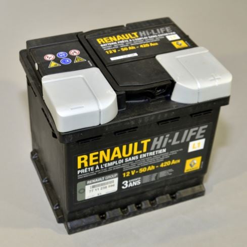 Renault 77 11 238 596 Батарея аккумуляторная Renault 12В 50Ач 420А(EN) R+ 7711238596: Купить в Украине - Отличная цена на EXIST.UA!