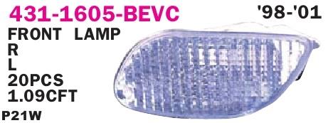 Depo 431-1605L-BEVC Ліхтар покажчика повороту 4311605LBEVC: Приваблива ціна - Купити в Україні на EXIST.UA!