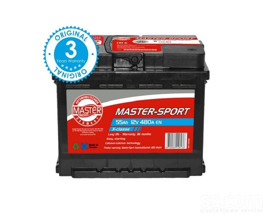Master-sport 780554801 Акумулятор Master-sport 12В 55Ач 480А(EN) L+ 780554801: Купити в Україні - Добра ціна на EXIST.UA!
