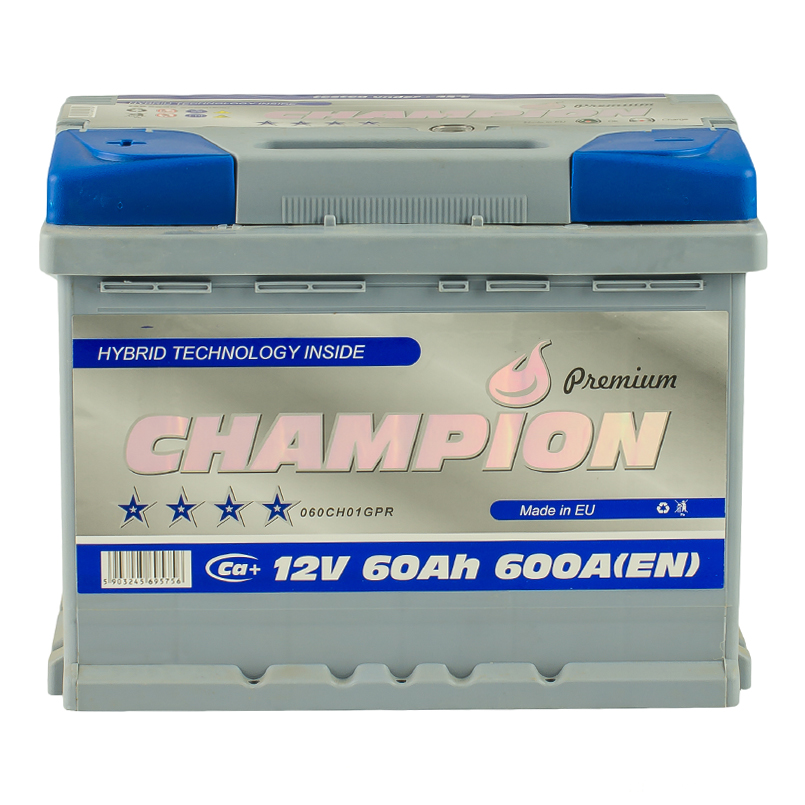 Champion Battery CHGP60-1 Акумулятор Champion Battery Premium 12В 60Ач 600А(EN) L+ CHGP601: Купити в Україні - Добра ціна на EXIST.UA!