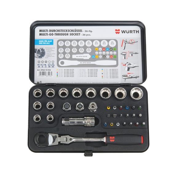 096513036 Wurth Набор торц. ключей MULTI-36TLG