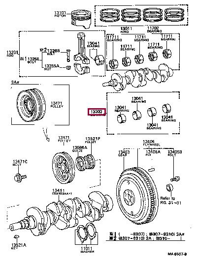 1320415031 Toyota Вкладыши