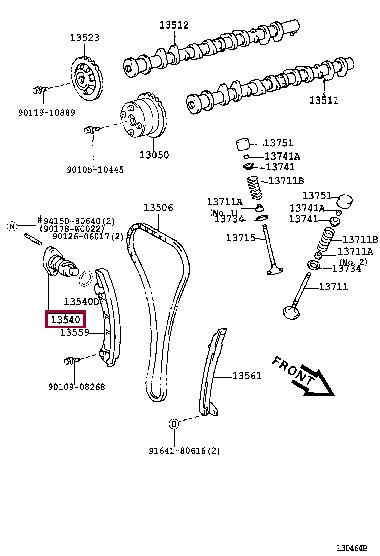135400D020 Toyota Натяжитель цепи ГРМ