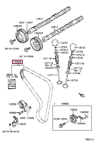 Toyota 13568-19185 Ремінь ГРМ 1356819185: Купити в Україні - Добра ціна на EXIST.UA!