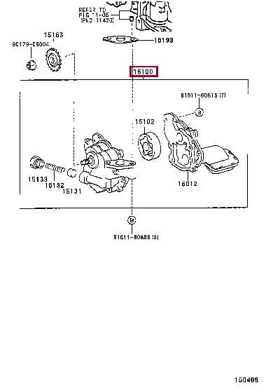 Toyota 15100-28030 Насос масляный 1510028030: Отличная цена - Купить в Украине на EXIST.UA! 1510028030 Toyota Насос масляный