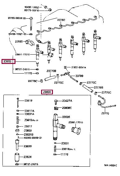 2360019067 Toyota Форсунка топливная