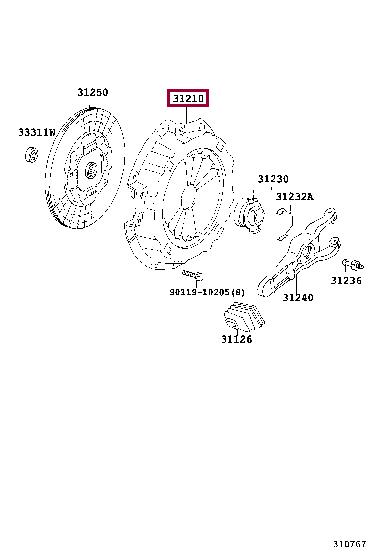3121036310 Toyota Корзина сцепления