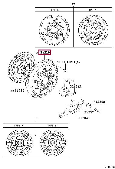 3121060280 Toyota Корзина сцепления