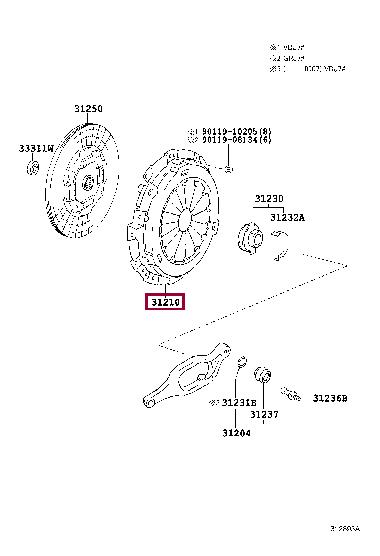 3121060300 Toyota Корзина сцепления