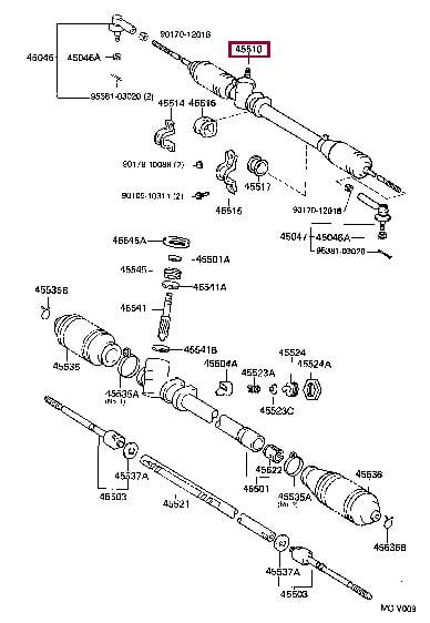 4551010220 Toyota Рулевой механизм
