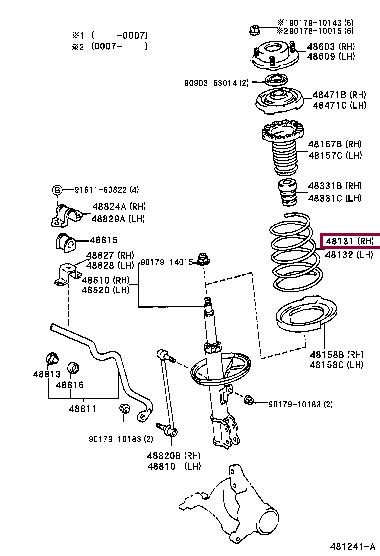 4813148021 Toyota Пружина підвіски передня